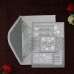 Glitter Invitation Card with Paper Tape Christmas Greeting Card with Envelope 